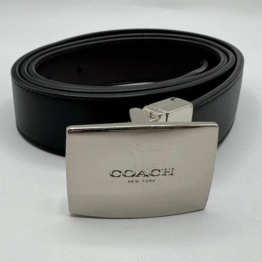 COACH Black Dark Leather Belt Size 36-38